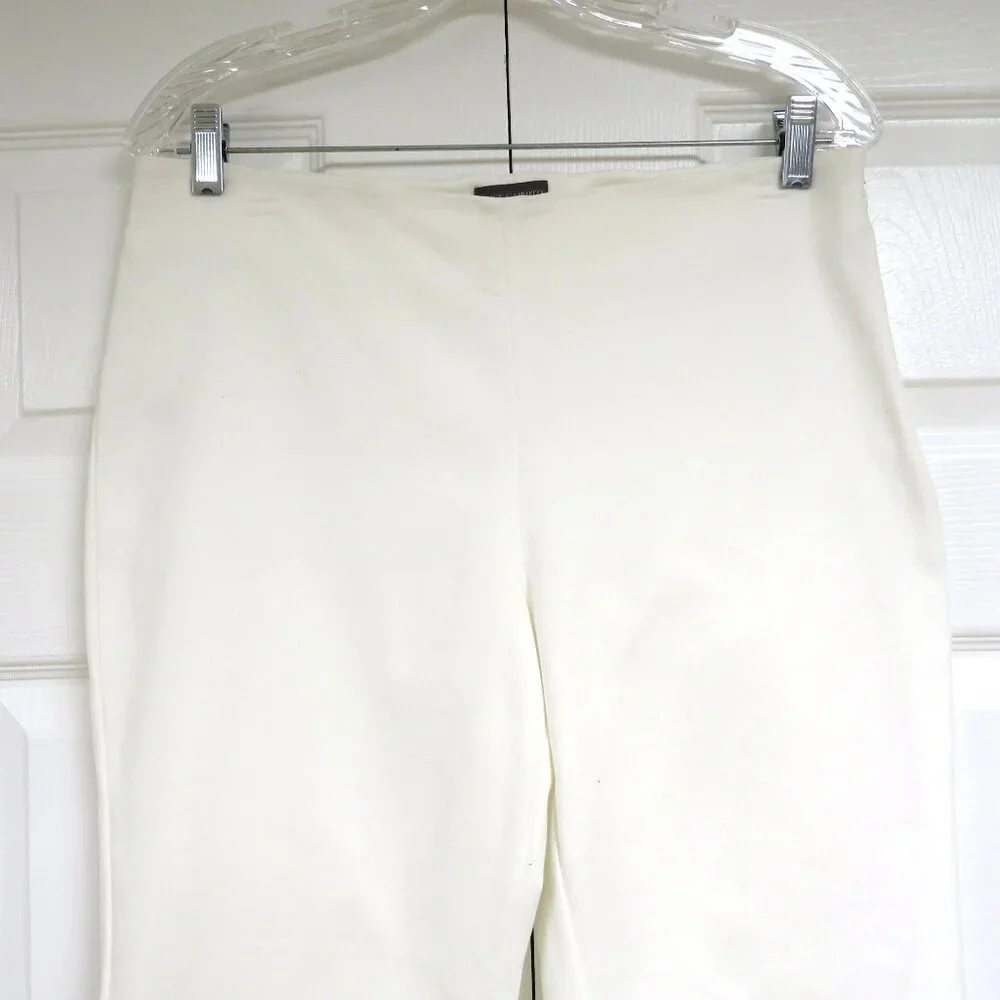 Vince Camuto Stretch Cotton Ankle Pants Bright White Solid Size 8 - Picture 2 of 5